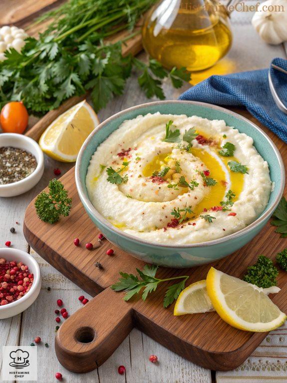 creamy cauliflower olive oil
