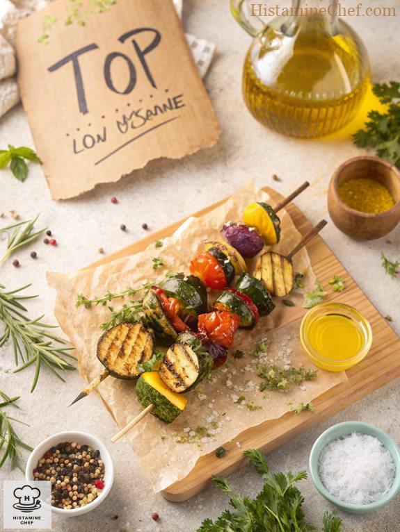 delicious skewered grilled vegetables
