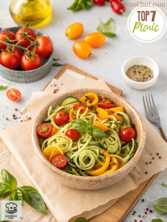 fresh zucchini noodle delight