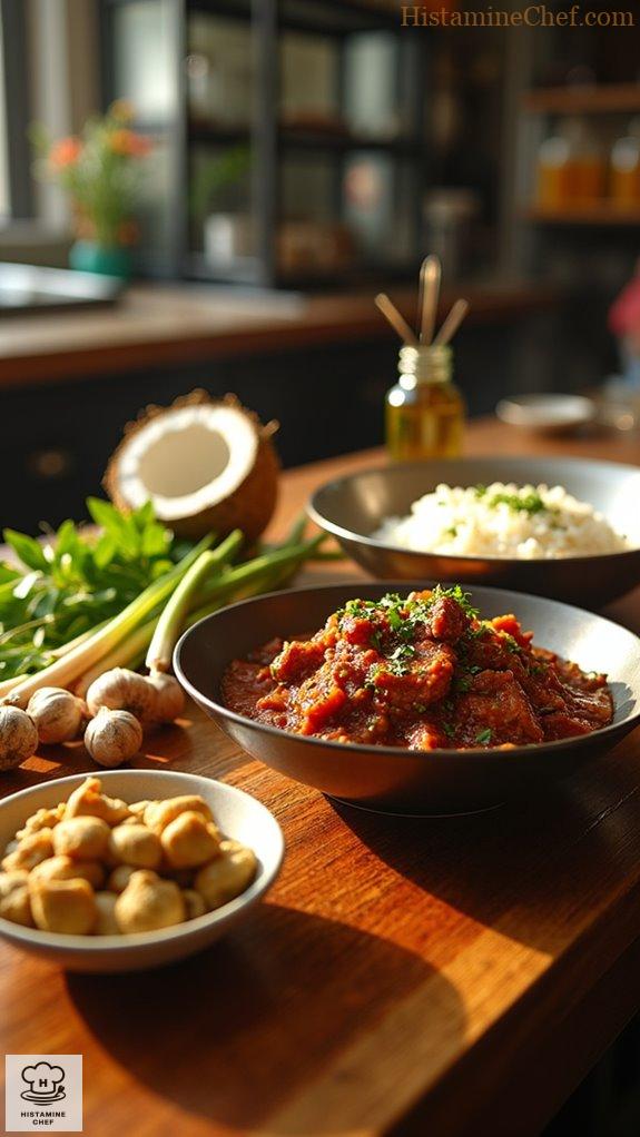 homemade rendang street food