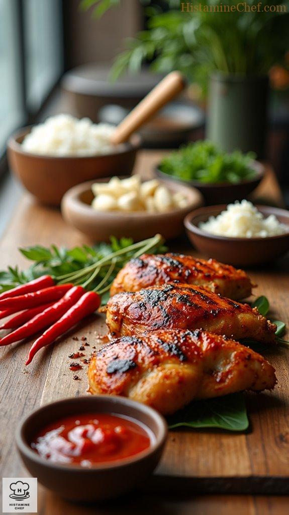 homemade spicy sambal chicken