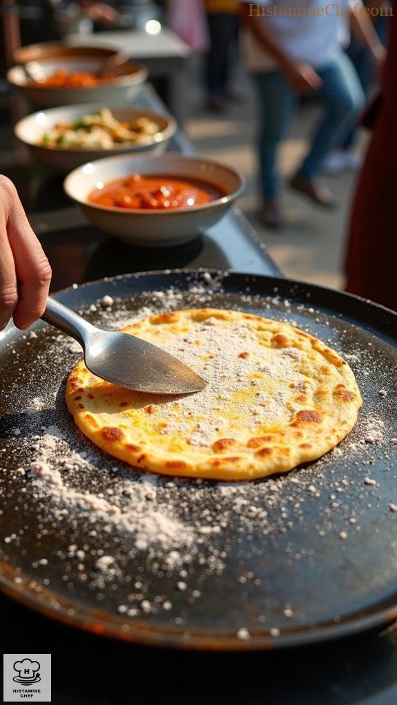 layered crispy roti prata