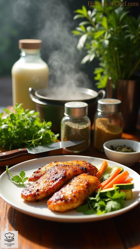low histamine ayam geprek