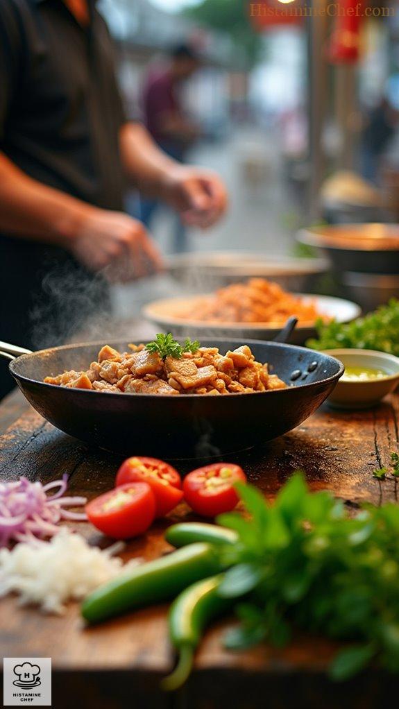 sizzling smoky pork dish