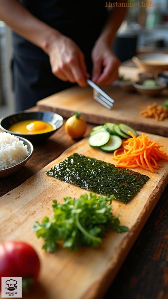 vibrant kimbap street rolls