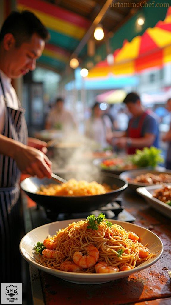 vibrant malaysian street food
