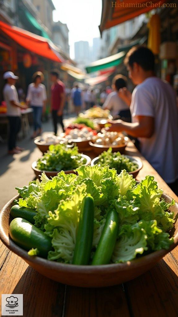 vibrant southeast asian street food