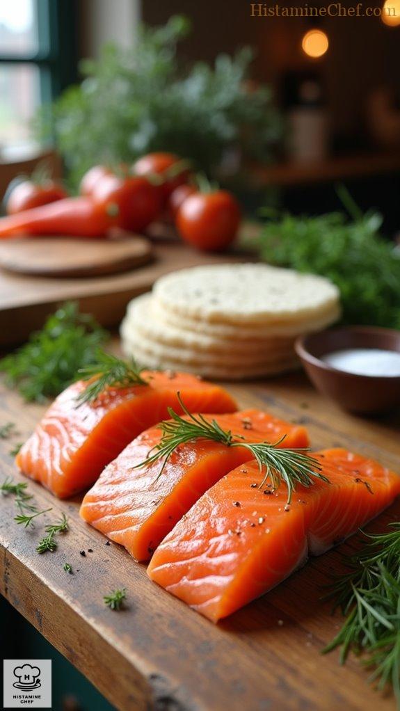 baked salmon with herbs